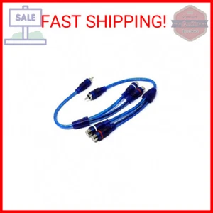 iexcell 2 Pcs 1 Male to 2 Female RCA Speaker Splitter Shielding Cable Adapter, B - Picture 1 of 2