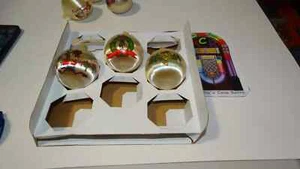Vtg Warner bros Ball Ornaments Lot of 3 bugs bunny, road runner tweety rare- - Picture 1 of 6