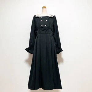 NWT Sanrio Kuromi Embroidered Dress Black M Gothic Lolita Kawaii Jiraikei Japan - Picture 1 of 23