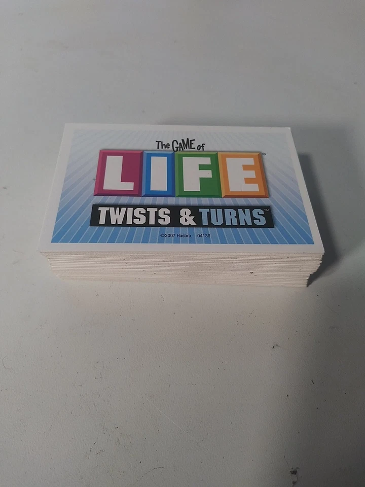 The Game of LIFE TWISTS AND TURNS  80 LIFE Cards 4 Missing  2007  - Image 1 of 1