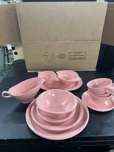 MCM Boontonware Pink Dinnerware 12 Pc. Set - Afbeelding 1 van 8