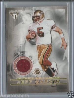 2001 NFL Titanium Jeff Garcia & Warren Moon Dual Jersey - CFL Eskimos Stampeders - Image 1 of 2