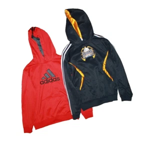Adidas Lot of 2 Hoodie Pullover Sweatshirt Youth Boys Size Large 14/16 Red Blue - Picture 1 of 1