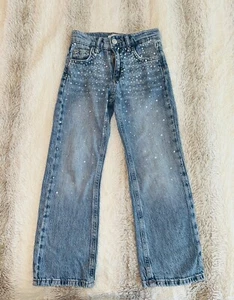 Zara girls Rhinestone Denim Jeans - Picture 1 of 4