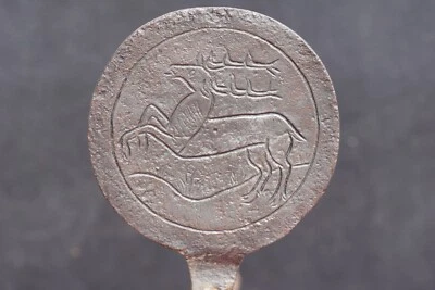 Fer à gaufres ancien Gaufrier Oublies Bricelets XVè siècle Waffeleisen - Photo 1/4