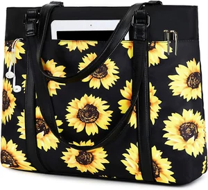 Women Laptop Tote Bag for Work Canvas Handbag Purse Shoulder Bag Lightweight Can - Picture 1 of 12