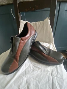 DB Easy b Comfy Leather Brown Shoes Size 7 - Picture 1 of 9