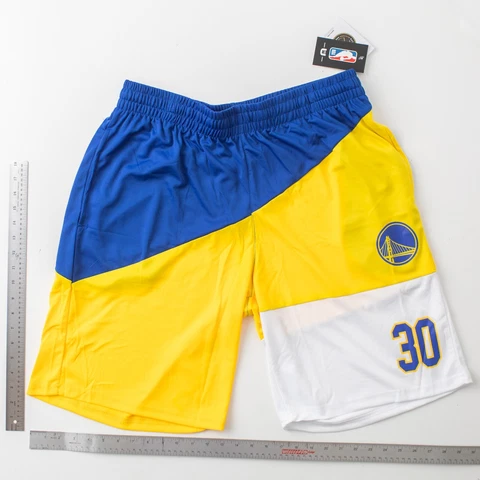 Stephen Curry Golden State Warriors Basketball Shorts Mens XL  Blue Yellow White Cover