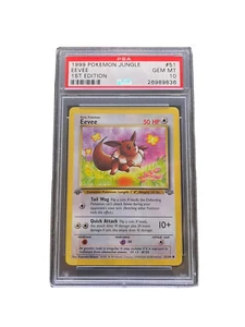 1999 Pokemon Jungle 1st Edition EEVEE #51 PSA 10 GEM MINT - Picture 1 of 1