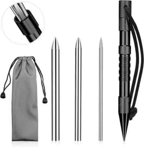 Paracord Knotters Tool Marlin Spike with 3 Pieces FID Black - Picture 1 of 9