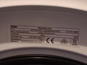 Haier waschmaschine 10kg HW100-B14979 - Bild 1 von 2