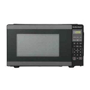Klassische 0,9 Kubikfuß Arbeitsplatte Edelstahl Mikrowelle, 900 Watt, schwarz - Bild 1 von 6