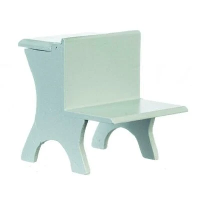 Dolls House Grey Wooden Child's Desk Old Fashioned School Furniture 1:12 Scale - Image 1 of 4