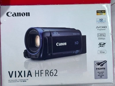 Canon Vixia HF R62 HD Camcorder 57X zoom Full HD 1080P WiFi HDMI Boxed - Image 1 of 4
