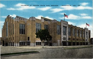 Coliseum Indiana State Fair Grounds Indianapolis Vintage Postkarte 1939 - Bild 1 von 2