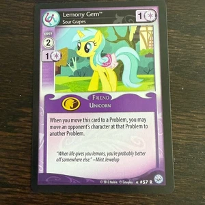 Tarjeta My Little Pony CCG Lemony Gem Sour Uves Alpha 57R Unicornio Raro - Imagen 1 de 2