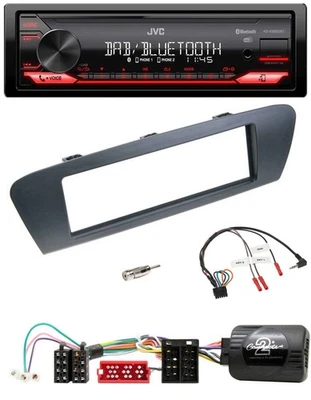 JVC Bluetooth USB DAB Lenkrad Autoradio für Renault Grand Scenic ISO ab 2009 Sce - Bild 1 von 4