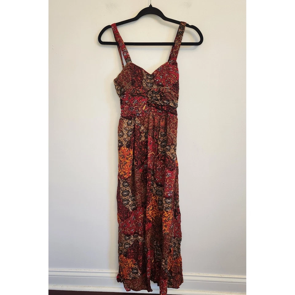 Maxi Vestido Wet Seal Y2K Paisley Patchwork Corpiño Callado Talla Mediana Boho Foto 1 de 4