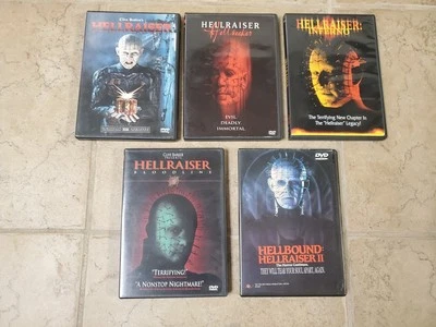 Hellraiser Bundle DVD Lot Of 5 Horror Movies - 1 2 Bloodline Inferno Hellseeker - Image 1 of 4