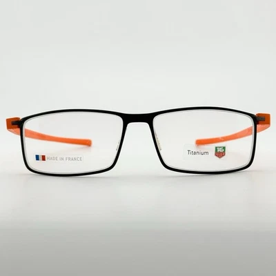 Auténticas gafas Tag Heuer TH 3901 Full Rim Reflex marco negro/naranja Francia Foto 1 de 4