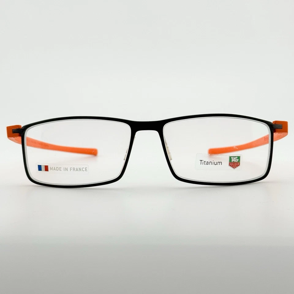 Auténticas gafas Tag Heuer TH 3901 Full Rim Reflex marco negro/naranja Francia Foto 1 de 4