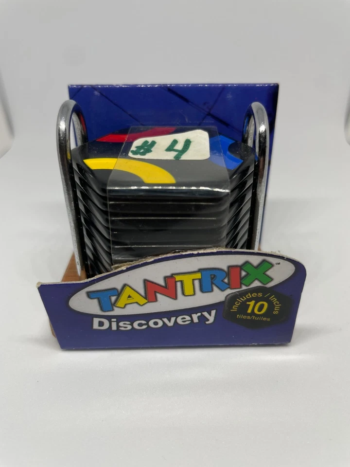 NEU VINTAGE 1997 TANTRIX DISCOVERY FAMILIENSPIEL ENTHÄLT 10 STEINE HOLZ METALLSOCKEL - Bild 1 von 4