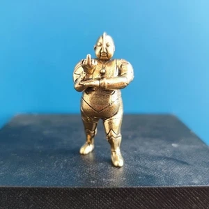 Brass vertical middle finger parody chubby figurine desktop ornament - Picture 1 of 19