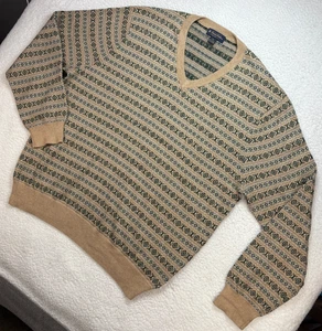 Brooks Brothers Kaschmirmischung V-Ausschnitt Pullover Herren 2XL Beige Strick Klassisch - Bild 1 von 9