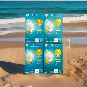 4x GE LED+ Dusk to Dawn A19 LED Soft White Light Bulbs Auto On/Off Outdoor Light - Picture 1 of 9