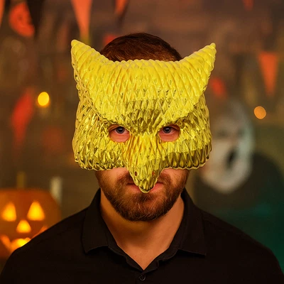 Elastic Rope Full Face Mask Plastic Masquerade Props Animal Mask  Drama Decor - Image 1 of 4