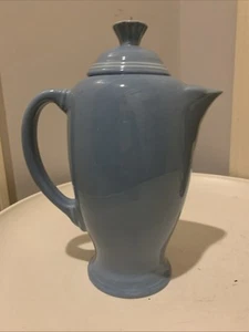 Vintage Fiesta Coffee Server w/Lid Periwinkle Blue Fiestaware Pot Vase Retired - Picture 1 of 11