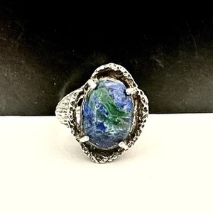 Vintage Mid Century Studio Ring Brutalist Sterling Silver 925 Abstract Modernist - Picture 1 of 15