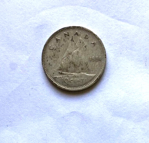 Canada Coins   1954  Dime Cover