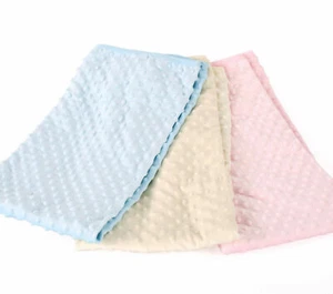 Baby Nursery Supersoft Velour Dimple Bubble Popcorn Wrap Blankets Pram Moses - Picture 1 of 6
