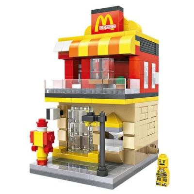 Street View M Burger LOZ Diamond Building Blocks iBlock Fun 1607 - Image 1 of 3