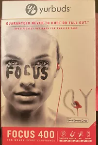 Harmon YURBUDS FOCUS 400 Women's Behind the Ear Sport Earphones - NEW! Grey/Pink - Picture 1 of 2