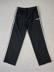 Felpa Adidas uomo XL nera Essentials 3 righe tricot regular fit allenamento - Foto 1 di 10