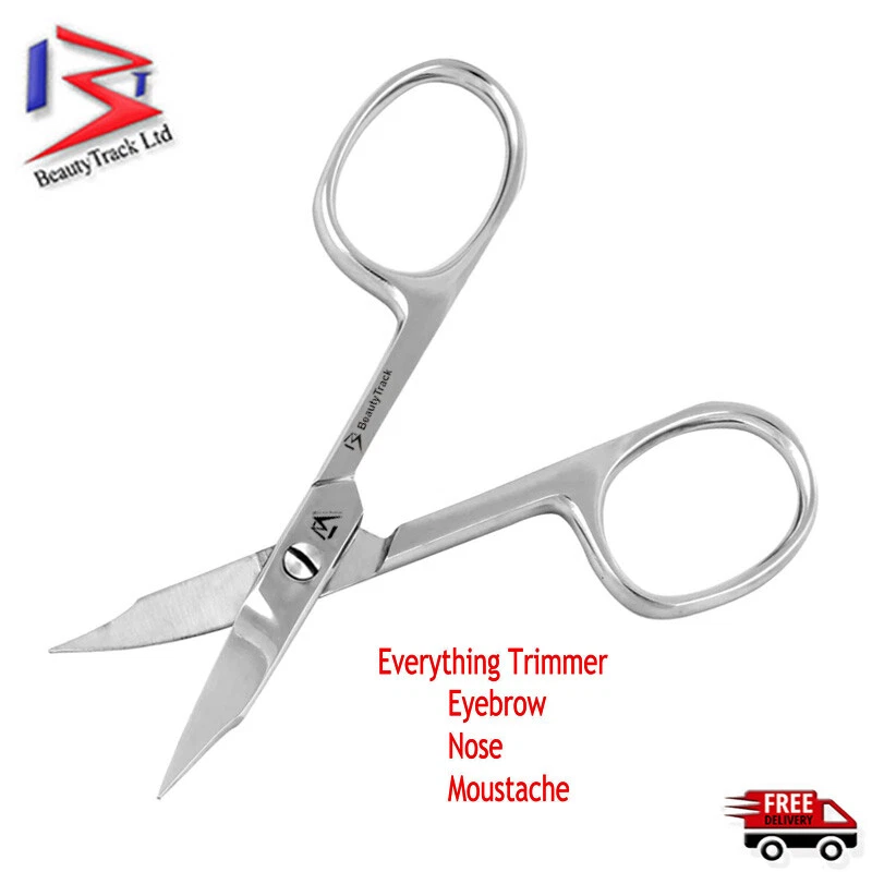 BEAUTYTRACK Tijeras para nariz para aseo de bigote, tijeras para bigote, recorte de cabello, tijera para bebé
