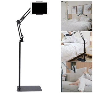 68.9" Flexible Tablet Floor Stand Phone Ipad Holder Bracket Adjustable 4"-10.6" - Picture 1 of 12