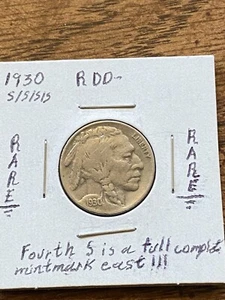1930 S/S/S/S Buffalo Nickel RARE SEE PHOTOS - Picture 1 of 8