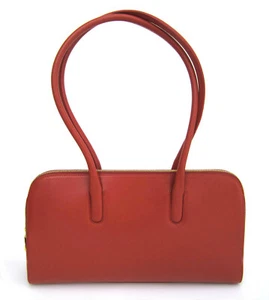 FURLA ITALY LEATHER TOP-ZIP STRUCTURED SHOULDER BAG, DOUBLE HANDLES NWT  - Picture 1 of 7