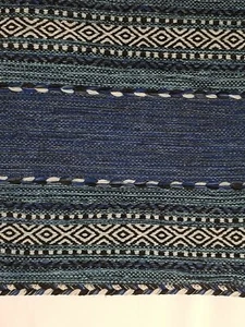 Surya Tapestry Bohemian Style Pillow Cover 18x18" Blue/Black/White - Picture 1 of 7