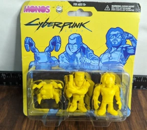 Monos Cyberpunk 2077 Mini Figure 3pk Yellow New in Package - Imagen 1 de 2