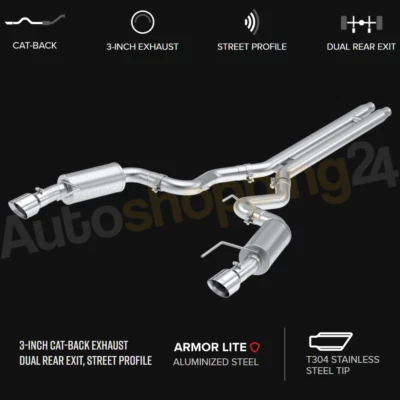 MBRP S7251AL 3" Catback Exhaust for 2024 Ford Mustang GT S650 5.0L V8 - Image 1 of 2