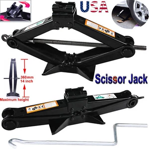 2Ton Scissor Lift Wind Up Jack Lift For Car Van Crank Speed Garage Emergency UK - Bild 1 von 7