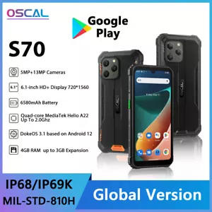 Global Version OSCAL S70 Rugged Smartphone Helio A22 6580mAh Dual SIM 13MP 4+32G - Picture 1 of 15
