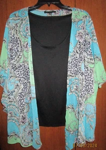 Sara Michelle Tunic w Tank Set Sz 2X 100% Polyester Bust 46 Length 26 in - Picture 1 of 6