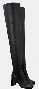 Zara Trafaluc HIGH-HEEL LEATHER OVER-THE-KNEE BOOTS - LIMITED EDITION-Size 38 - Picture 1 of 19