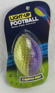 LIGHT-UP MINI FOOTBALL, BOUNCY, GRIPPY, WATERPROOF - Ages 4 years + - Picture 1 of 9