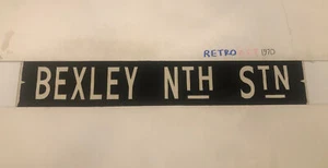 BEXLEY NORTH STATION - Sydney Bus Destination Blind 1950s 34”- RARE - Picture 1 of 12